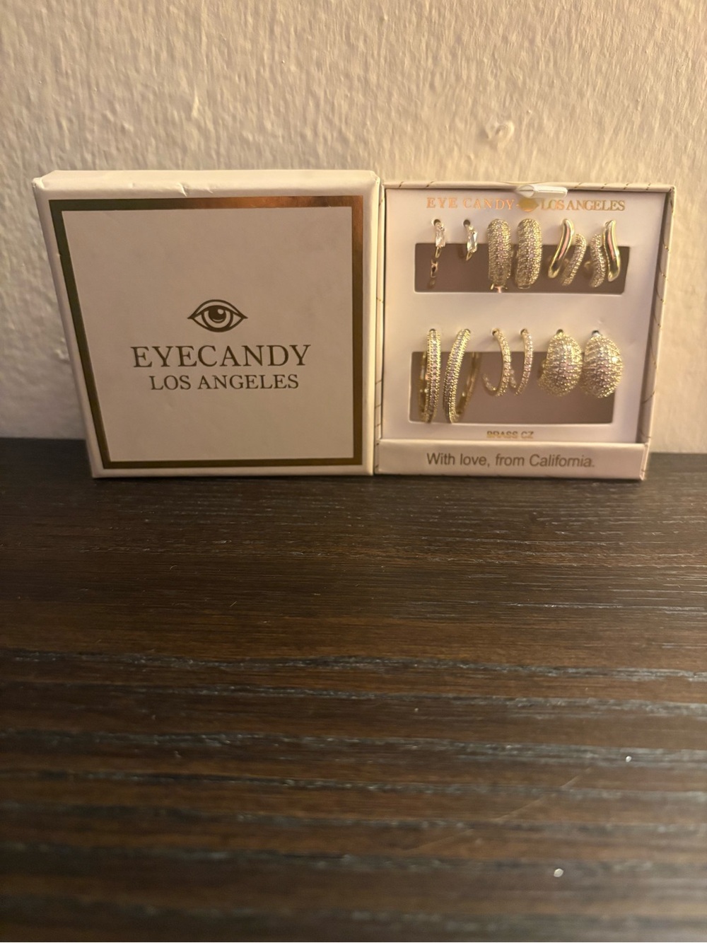 NEW Eye Candy Gold Earrings Set